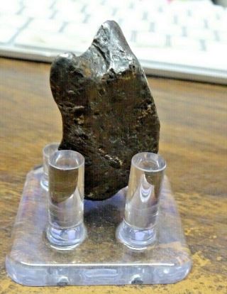 48 gm.  SIKHOTE ALIN IRON METEORITE ; TOP GRADE; RUSSIA WITH STAND 3