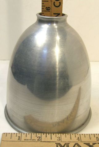 Vintage Spun Aluminum Industrial Steampunk Lamp Light Shade 6 " Hi 5 1/2 " Diam