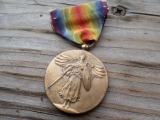 Wwi Victory Medal Wrap Brooch Ww1 Full Size