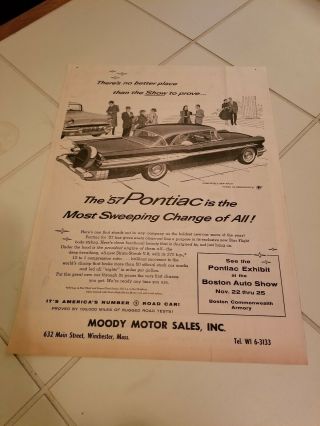 1957 Pontiac/most Sweeping Change Of All Newspaper Ad