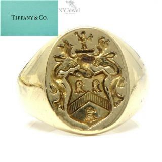 Nyjewel Tiffany & Co.  14k Yellow Gold Signet Ring