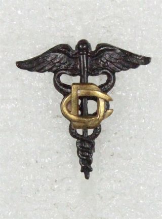 Army Collar Pin: " Dc " Dental Corps,  Wwi Medical (6) - Thin Letters