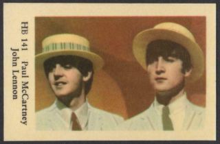 The Beatles - Paul Mccartney & John Lennon 1965 Swedish Hb Set Gum Card Hb 141