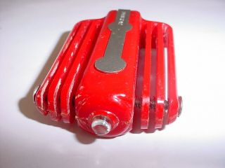Vintage Space Age Design Red Bakelite Retro Flashlite Loc - Lite Flashlight