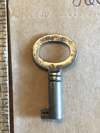 Antique Steamer Trunk Key Eagle Lock Co 28 Foot Locker Skeleton Oem 86c
