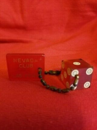 Vintage Las Vegas Casino & Hotel Red Dice Key Chain Souvenir