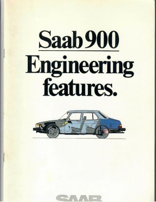 1981 Saab 900 Engineering Features 48 Page Booklet / Brochure
