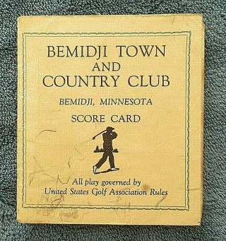 Vintage Golf Score Card Bemidji Town And Country Club Bemidji,  Minnesota