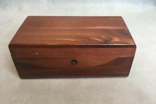 Vintage Lane Cedar Wooden Keepsake Box Small 9x5x3.  5” Wood Chest No Key 3