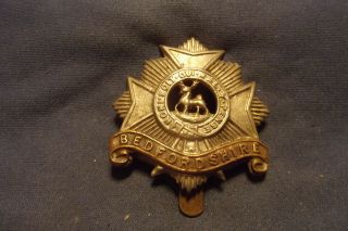 Ww I British Cap Badge To The Bedfordshire Regiment