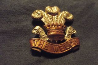 Ww I British Cap Badge To The Welch Regiment