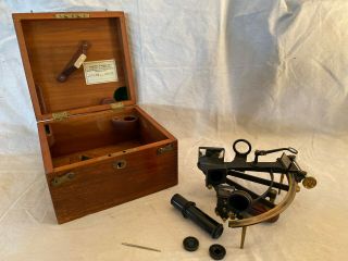 Vintage Keuffel & Esser Co No.  5224b Sextant With Wooden Box