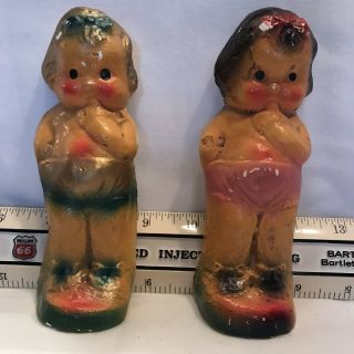Vintage Carnival Chalkware Kewpie Dolls