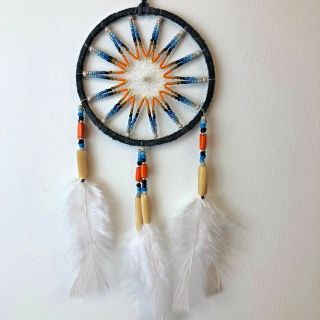 Dream Catcher Home Decor Feather Handmade American Indian Dreamcatcher Grey 35cm