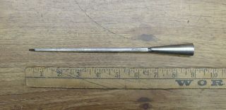 Antique T.  H.  Witherby Socket Mortise Chisel,  1/8 " X 8 - 5/8 ",  Good