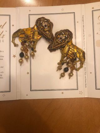 Lunch At The Ritz Vintage Jungle King Earrings