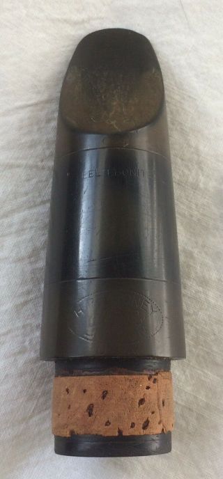 Vintage H Bettoney Cb Co.  Steel Ebonite Size 7 Bb Soprano Clarinet Mouthpiece