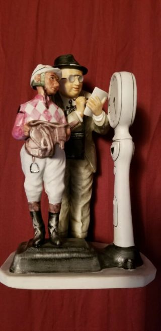 Norman Rockwell Figurine " The Weigh - In " 1958 Saturday Evening Post Co.