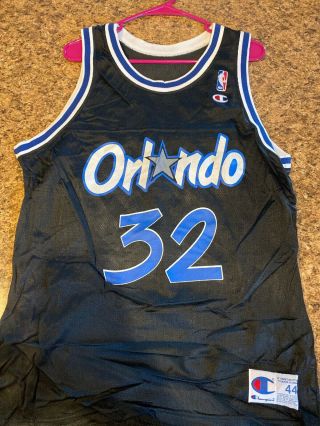 Vintage 90s Shaquille O’neal Orlando Magic 32 Champion Jersey Size 44