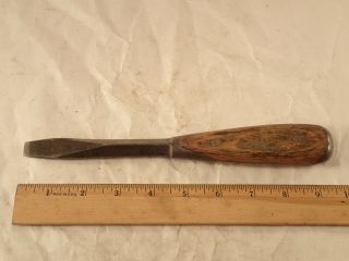 Antique H.  D.  Smith & Co.  Perfect Handle Heavy Duty Screwdriver,  1/2 " Flat Tip