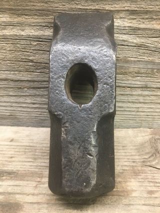 Antique 7 Lb.  10 Oz.  Cross Peen Blacksmith Sledge Hammer Head (no Markings)