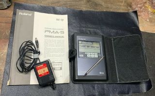 Vintage Roland Pma - 5 Mobile Midi Sequencer,  Ac Adapter & Stylus Pen.