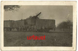 French Wwi Soldiers With 190mm Railway Gun Photo