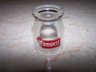 Small Vintage Individual Creamer Midwest Dairy Bottle Vgc