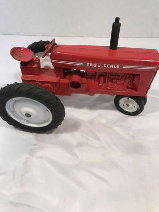 Vintage Tru Scale Tractor Toy - Red - international Harvester 2