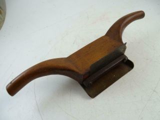 Antique Wood Plane Draw Knife Copper Plate Primitive Hand Made Vintage 1800s Old