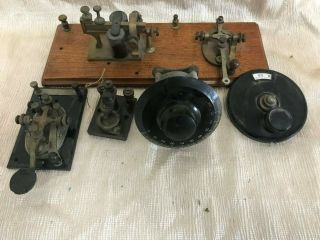 Antique 1881 Telegraph Morse Code Parts.