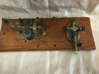Antique 1881 Telegraph Morse Code Parts. 2