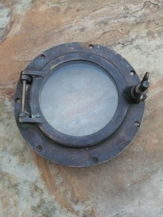 10 1/4 " Solid Brass Bronze Port Hole Porthole 6 " Glass Wilcox Crittenden ?