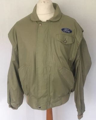Ford Size Large Coat Sportswear Jacket Made In Usa Vintage Car Motorcars Collect