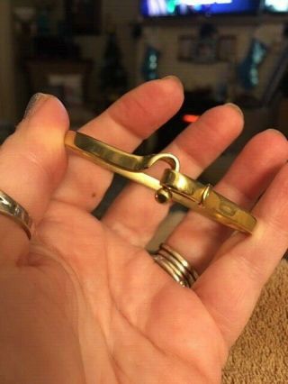 Authentic Tiffany & Co Hook And Eye Solid 18k Yellow Gold 4.  5mm 7 " Bracelet