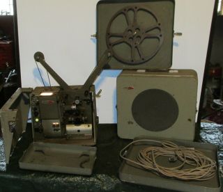 Vintage Kalart Victor 16mm Projector w/ Speaker Model 70 - 25 LQQK 2