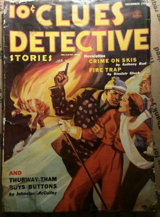 Clues Detective Stories Vol 39 1 Dec 1937 Street And Smith Publication.