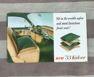 1953 Kaiser Frazer Collectible Postcard Vintage Nos