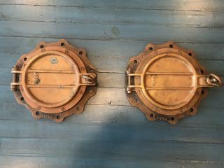 Antique Salvaged Maritime Portholes Brass