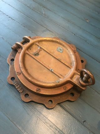 Antique Salvaged Maritime Portholes Brass 3