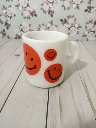 Vintage Have A Day Smiley Face Coffee Cup Mug Pyrex? Fireking?