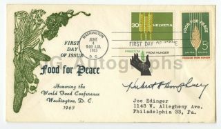 Hubert Humphrey - 38th U.  S.  Vice President - Signed First Day Cover