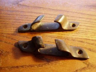 Antique Nautical Bronze/brass Pair 4 1/4 " Rope Chocks