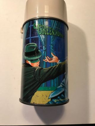 Vintage 1967 The Green Hornet Metal Lunchbox Thermos,  Some Rust