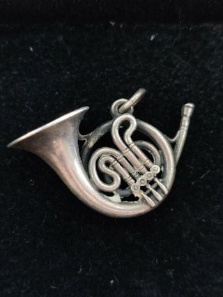 Vintage James Avery Sterling Silver 3d French Horn Charm