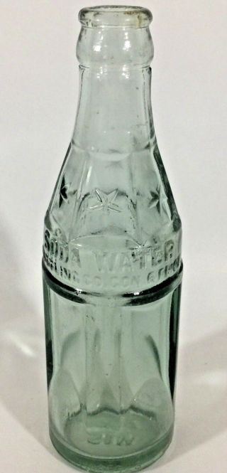 Old Coca Cola Bottling Co.  Soda Water Square 6 Stars Madison Wi.  Bottle