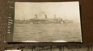 Us Navy Ship - Wwi Anti - Submarine Naval Dazzle Camouflage Paint Historical Photo