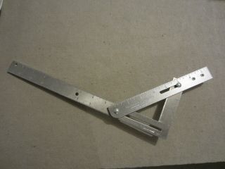 Vintage Aluminum Squangle By Mayes No B45 Miter Carpenter Angle Level