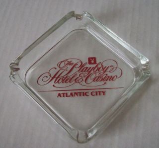 Vintage The Playboy Hotel & Casino Atlantic City Nj Glass Ashtray Memorabilia