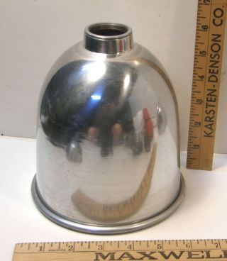 Vintage Spun Aluminum Industrial Steampunk Lamp Light Shade 6 1/2 " Hi 6 " Diam